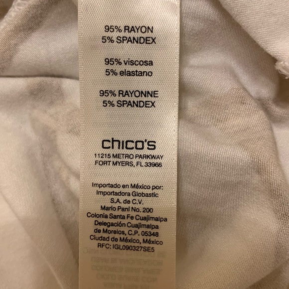 Chico’s Bamboo Design Tunic Top (Size 0) - Picture 7 of 8